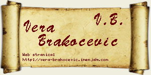 Vera Brakočević vizit kartica